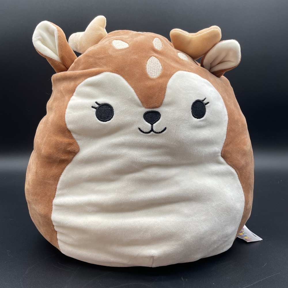 Squishmallows Flip A Mallows Dawn Fawn Deer Brown & Winston Owl Blue Plush 12"